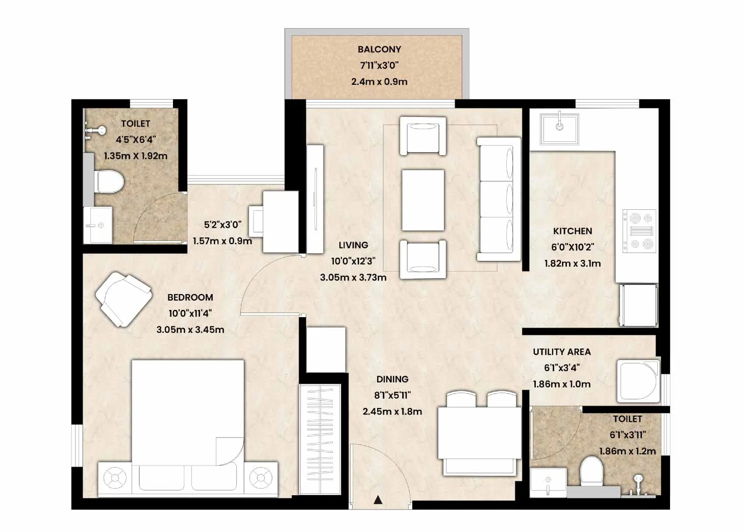 Mahindra Sanctum Unit plan