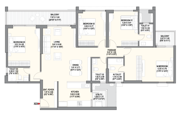 Godrej Ivara 4 BHK