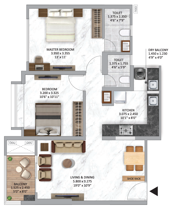 Krisala 2 BHK
