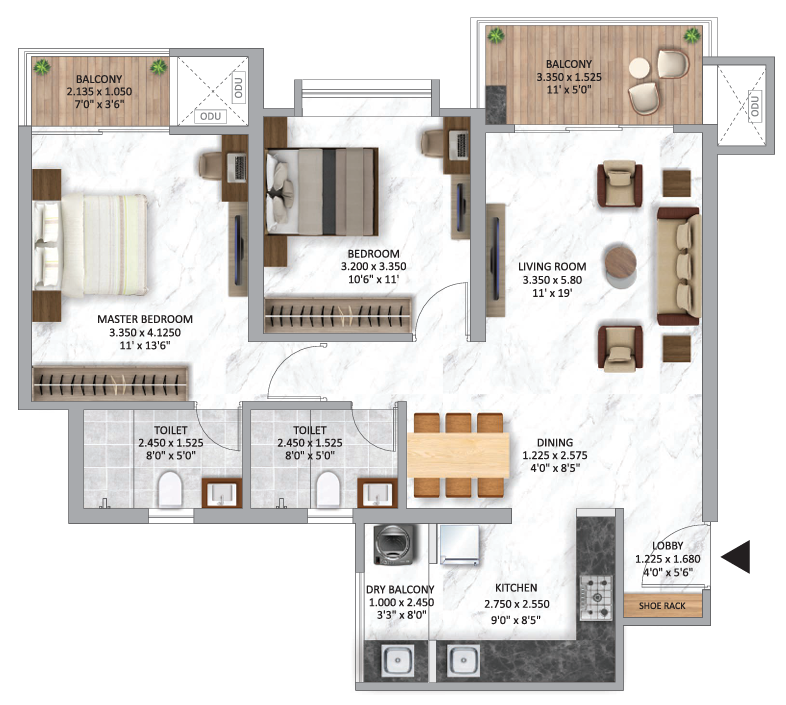 krisala 2.5 BHK